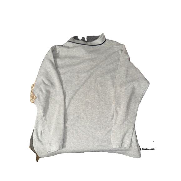 Lee Sport Chicago Bears Sweater Men XLarge Embr Gray Pullover 1/4 Button Vintage - Picture 4 of 6